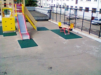 Открытая детская площадка с резиновым покрытием - Ингодинская